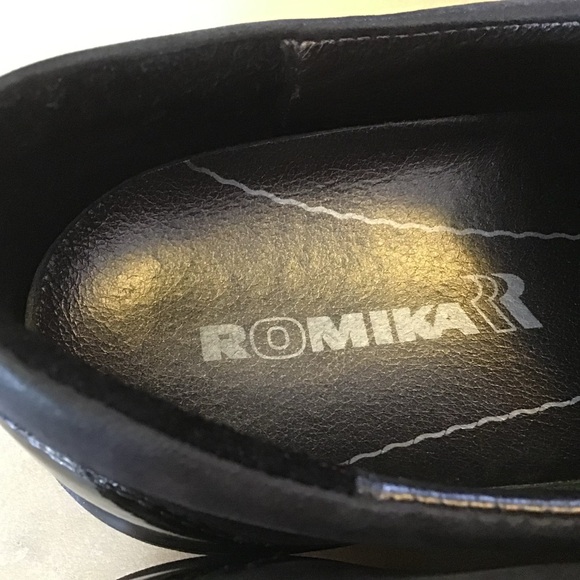 COMFORT ROMIKA Loafer Shoe, size 40, Black, lace-up leather shoe with patent - Picture 2 of 4